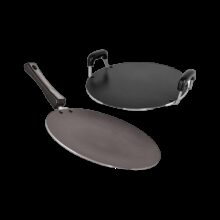 NIRLON Non-Stick Aluminium Tawa Cookware Set, 2-Pieces, Red (2.6mm_CT12_RT) Non-Stick Coated Cookware Set(PTFE (Non-stick), Aluminium, 2 – Piece)