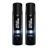 Wild Stone Intense Black Long Lasting No Gas Deodorant for Men, Pack of 2 (150ml each),Spray