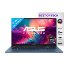 ASUS Vivobook S 15 OLED (2023), Intel Core EVO i5-13500H, 13th Gen, 16GB RAM, 512GB SSD, 2.8K OLED 120Hz, 15.6″/39.62cm, Windows 11, MS Office 2021, Blue, 1.7KG, S5504VA-MA541WS, Iris Xe, 75WHr Laptop