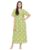 Clovia Women’s Cotton Printed Maternity Long Night Dress (NS1111P11_Green_S)