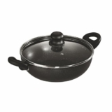 Butterfly Granza Non Stick Kadai with Glass Lid | 280 mm |Non-Stick Premium Virgin Aluminium | Induction Base| PFOA Free | Scratch Resistant