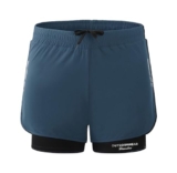 Cockatoo AM444-2 in 1 Men’s Workout Running Shorts, Active Wear Men,Blue,Size:3XL