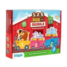 Farmyard Math Magic! 123 Ride with Animals: Three-way Puzzle Magic! Count & Identify Numbers by Assembling Wagons, Loading Animals & more | Puzzles for Learners | Birthday Gifts for Kids By LoveDabble