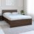 Nilkamal Arthur Wooden Double Bed Without Storage | Engineered Wood | Knock Down | Contemporary Design | Walnut