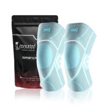 Cockatoo Knee Support For Men,Knee Cap Compression Support for Gym Running, Cycling, Sports, Jogging, Workout Pain Relief,Material: Nylon & Spandex(Pack Of Two) (C-KNEE-222-BLUE, M)