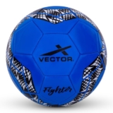 Vector X Fighter 32 Panel PVC Machine Stitched Football | Practice, Training and Match Soccer Ball | for Kids, Men, Youth (Navy Blue)