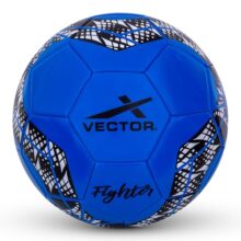 Vector X Fighter 32 Panel PVC Machine Stitched Football | Practice, Training and Match Soccer Ball | for Kids, Men, Youth (Navy Blue)