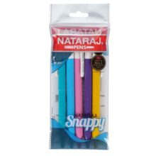 Nataraj Snappy Ball Pen, Smooth Tip-in-tip-out, Stress-free Writing, Non-slip Grip, Medium Point (1.0mm), Pack of 5, Blue