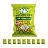 Manna Multigrain Snacks, Pack of 10, Sour Cream & Onion Baked, No Palm Oil, No Maida Millet Bytes Multigrain Shotz