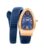 French Connection Eternelle Curve | Blue Dial With Rose Gold Case | Flexible Wrap Bracelet Strap | Crystal Accent Design | Roman Numerals Analog Watch For Women – Fcn0142Um
