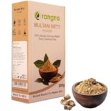 Rangna Multani Mitti Powder | Natural Fuller’S Earth For Face & Hair Packs | Removes Dead Skin, Cleanses Pores, Reduces Dandruff & Scalp Itchiness | Soft & Glowing Skin – 200G