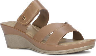Bata Women Wedges(Brown , 6)
