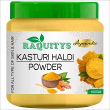 RAQUITYS Wild Turmeric Powder(Kasturi Haldi) Powder for Face and Skin Care(100 g)