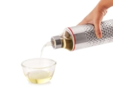 Tosaa Stainless Steel Mathar Oil Can Bottle| With Nozzle, Dropper & Steel Cap | Cooking Oil Container for Kitchen | Leak Proof Oil Pourer & Pot with Handle |1100ml