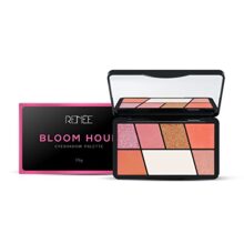 RENEE Eyeshadow Palette, Long Lasting, High Pigmented Multicolor Eye Makeup with Mattes & Shimmers, Bloom Hour, 15gm