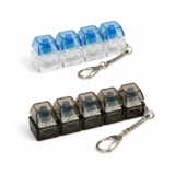 Mechanical Keyboard Switch Fidget Keychain, Led Click Glow, Dual Sound Profile, Portable Tactile Feedback Toy 1 Pcs