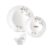 Treo by Milton Opalware Aurelia Arashi Dinner Set of 6 | Serving for 2 | Microwave & Dishwasher Safe | Bone-Ash Free | Tempered Toughness | Plates & Bowls | Crockery Set for Dining & Gifting