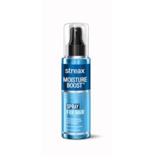 Streax Moisture Boost Spray Hair Serum for Dry Frizzy Hair – 50 ml | Hair Styling Serum for Women & Men | Hydrating, Frizz Free, Smooth & Silky finish I With Fision AquaShield