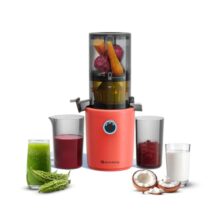 Atomberg Althea Cold Press Juicer For Home | High Nutrition | 40RPM | Easy To Use & Clean | Auto Reverse | XL Hopper | Safety Features | Ideal for Fruit, Veggie Juices, Coconut Milk | Sunset Orange