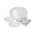 Larah by BOROSIL Classic Opalware Dinner Set, (14-Pieces, White)
