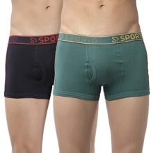 sporto Macho Super Combed Cotton 2-Way Strech Mini Trunk Pack of 2 (Colour May Vary)
