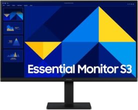 Samsung 24″(60.5 cm) Flat IPS Monitor|IPS Panel|FHD 1920 x 1080|100 Hz|New Super Slim Design|Ports-HDMI,VGA|Tilt Stand Feature -2˚ to 21˚|Game Mode|Eye Saver Mode|Wall Mountable|LS24D300GAWXXL|Black