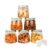 FLAIR Cubics Airtight Food Storage Containers Set of 6 (1000ml each) with Spoon – Green, BPA-Free, Transparent, Durable & Space-Saving Jars for Kitchen, Pantry, Snacks, Grains & More