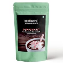 Cocosutra Peppermint Drinking Chocolate Mix, 100g | Hot or Cold, Gluten Free, Serves 5 Cups