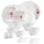 Cello Opalware Dazzle Series Scarlet Bliss Dinner Set, 35 Units | Opal Glass Dinner Set For 6 | Light-Weight, Daily Use Crockery Set For Dining | White Plate And Bowl Set