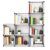 Vancefame Modular Storage Shelf, 9-Cube Organizer, Stepped Design, Black Frame With Grey Checkered Pattern, 138X130X30 Cm