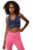 Reebok Womens Cotton RI CTN AOP Bralette Training Bra Blue L