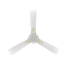 Crompton PREMION AURA2 DESIGNER 3D LOTUS DESIGN ANTIDUST1200 mm (48 inch) Ceiling Fan (Pearl White Gold) Star rated energy efficient fans