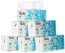 Amazon Brand – Presto! 2 Ply Facial Tissue Soft Pack | 1200 Pulls | 200 Pulls X 6 Pack | Soft And Highly Absorbent | 100% Natural Virgin Cellulose Fiber