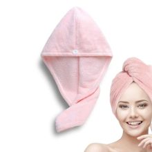 Status Contract Head Towel|Standard Size Microfiber Quick Dry Towel|Super Absorbent & Soft|Luxury Spa Towels With Hook|Lightweight Travel Towel |-Pack Of 2 |(Pink)
