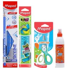 Maped Craft Kit For Kids|Pencil, Twist & Flex Ruler, Kidi Cut Scissor,White Glue- A Complete Craft Supply|Wooden Pencils|Shock Proof Scissor|Ideal For Young Kids Learning|Safe & Non-Toxic For Children