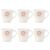Larah by BOROSIL Novelty Series Zoya Opalware Mug, Set of 6 Tea/Coffee Mugs, 110 ml Each, Microwave & Dishwasher Safe, Bone-Ash Free, Crockery Set Ideal for Daily Use & Gifting, White