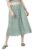 Tokyo Talkies Women Green Solid Casual-Fit A-Line Skirt