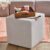 Furny Layra Pouf In Light Grey Fabric