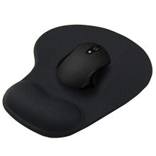 Lapster Gel Mouse Pad With Wrist Rest, Gaming Mouse Pad With Lycra Cloth Nonslip For Laptop, Computer, Home & Office (Black)