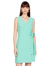 And Women’S Viscose Fit Flare Knee-Length Dress (Ee22Ab082Drlr_Sea Green_12)