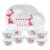 Larah By Borosil Ruby Opalware Dinner Set, 28 Pcs, White