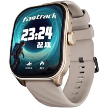 Fastrack Limitless FS2 Pro 1.96″ AMOLED Smart Watch with BT Calling, AI Voice Assistant, 100+ Sports Modes, 5-Day Battery, Fast Charge, Health Tracking, – Smartwatch for Men & Women (Beige)