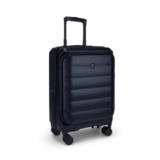 F Gear Valencia 54cm Small German Makrolon Polycarbonate, Front-Opening Hard Luggage | 8 Super Silent 360° Spinner Wheels, Cabin Suitcase for Travel | Expandable, Lightweight, TSA Lock | Navy