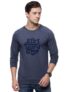 Macroman M-Series Smartz Basics Printed Round Neck Full Sleeve Sweatshirt For Men, Cotton Blend, Denim Melange, Pack Of 1