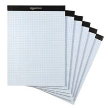 Amazonbasics Quad Ruled Graph Paper Pad, Letter Size 8.5″ X 11″, 6-Pack