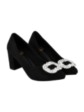 Shoetopia Girls J3 Black Dress Shoe – 5 UK (Girls-J3-Black)