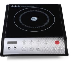 Rezek 2000 W Induction Cooktop Push Button(Multicolor, 2000W Solid Glass Induction Cooktop Combo, 7 Indian Cooking Mode Auto Off Chula)