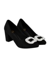 Shoetopia Girls J3 Black Dress Shoe – 5 UK (Girls-J3-Black)
