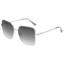 French Connection|Silver Full Frame Square Sunglasses|100% UV Protected (Uv 400) Grey Gradient Faded Lens|Women’s|Large|FC 7630 C3 S