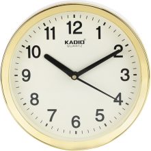 Kadio Analog 20 Cm X 20 Cm Wall Clock(Beige, With Glass, Standard)